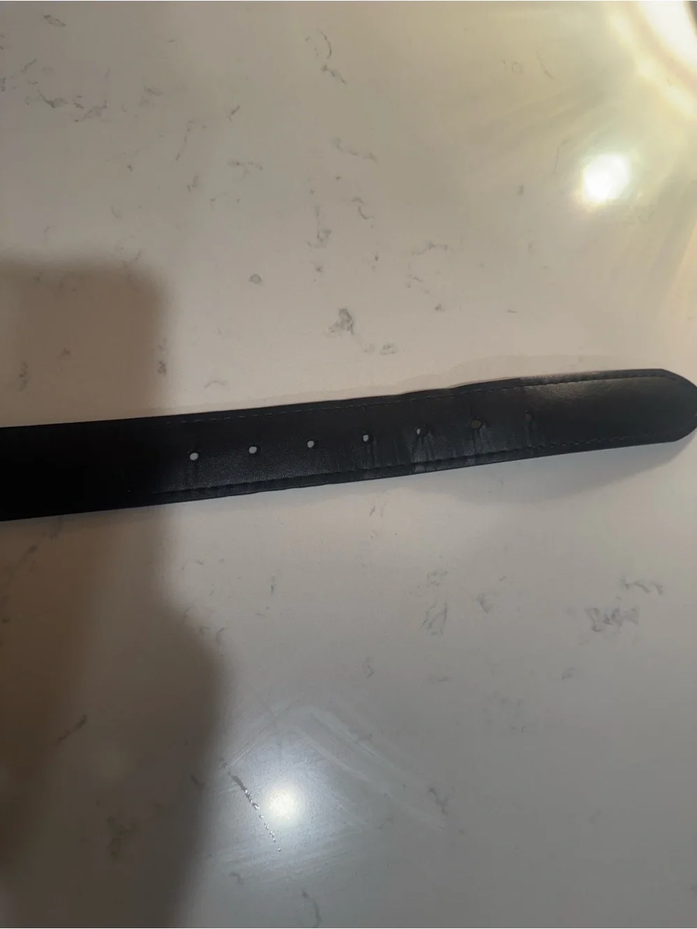Levi's Black Leather Belt with Silver-Tone Buckle